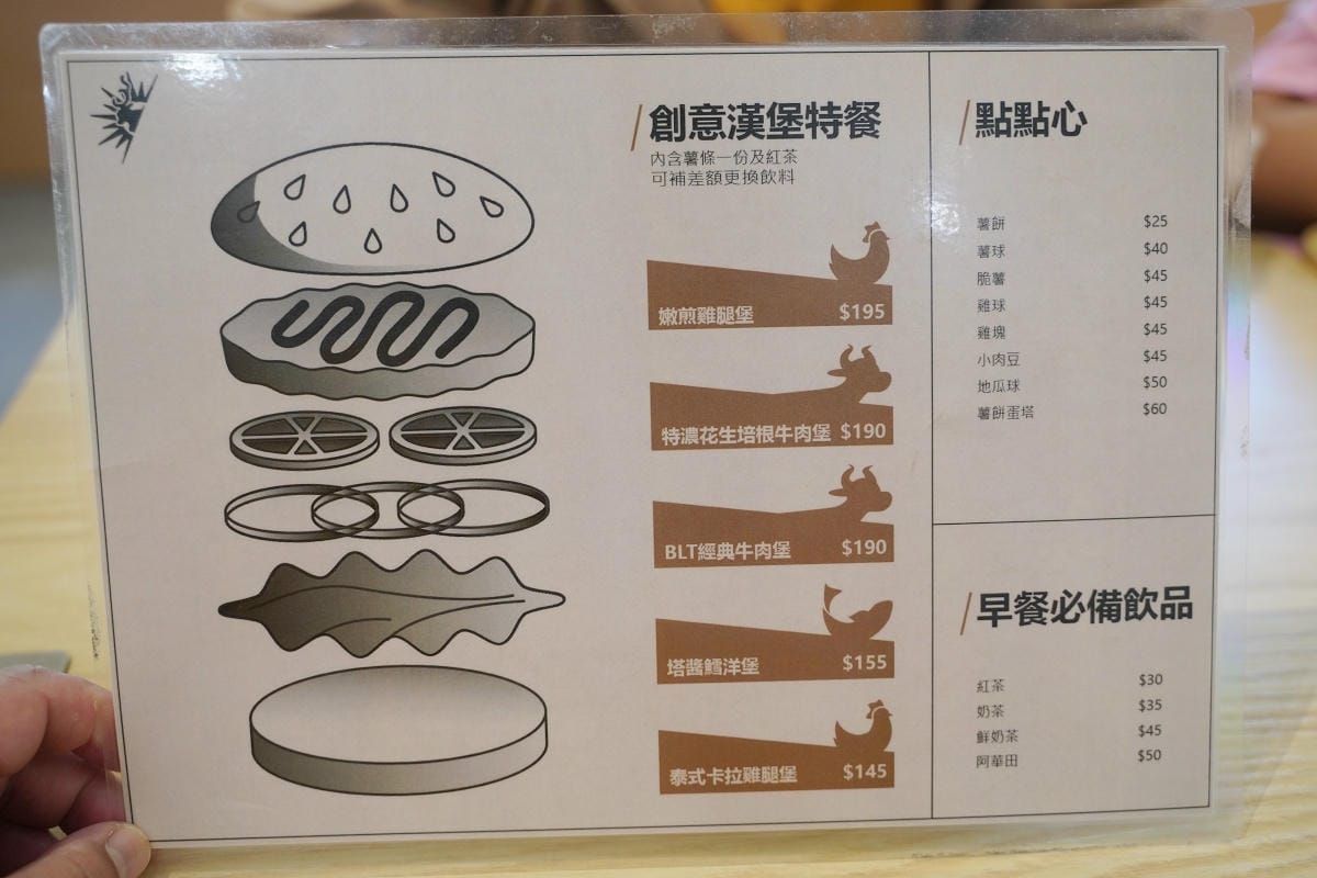 【九日序早午餐】中原大學早午餐推薦 招牌奶香條紋吐司/千層蛋餅/純肉漢堡 中原大仁五街早餐