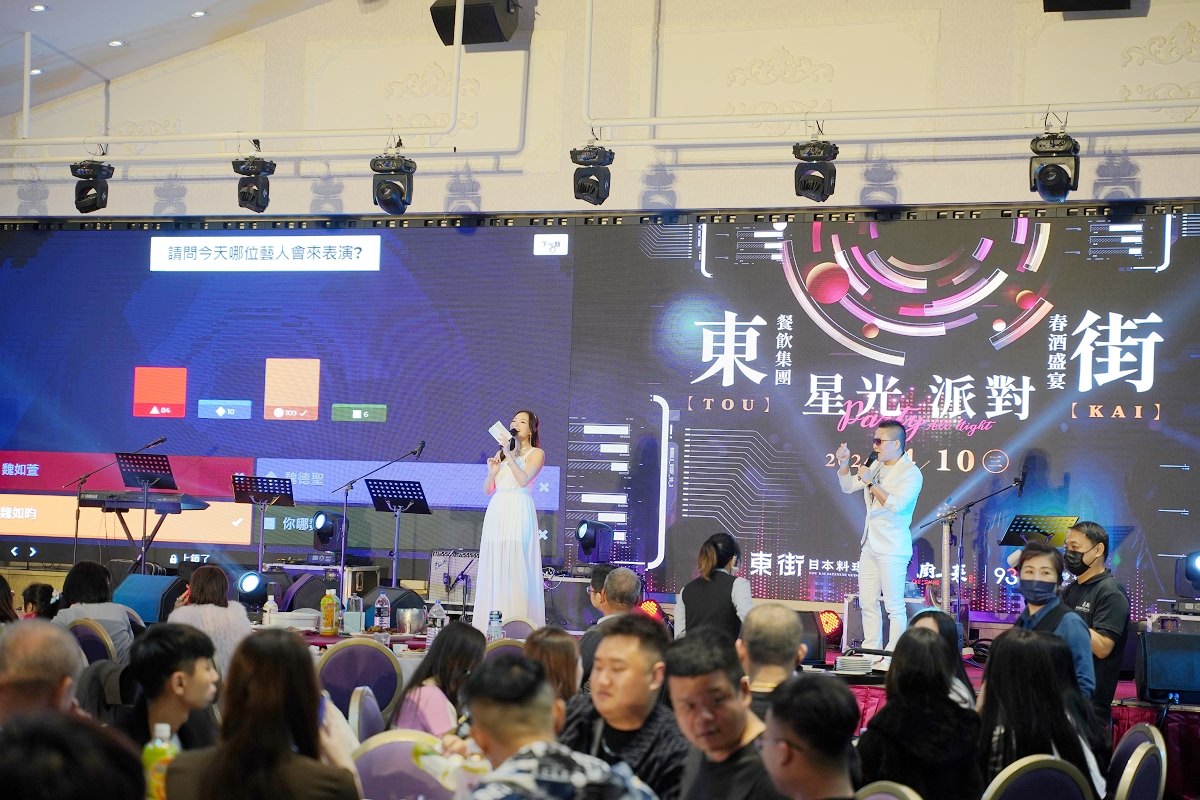 2024東街餐飲集團春酒盛宴在水悅莊園 演唱會等級星光派對 加碼抽獎好禮獎不完