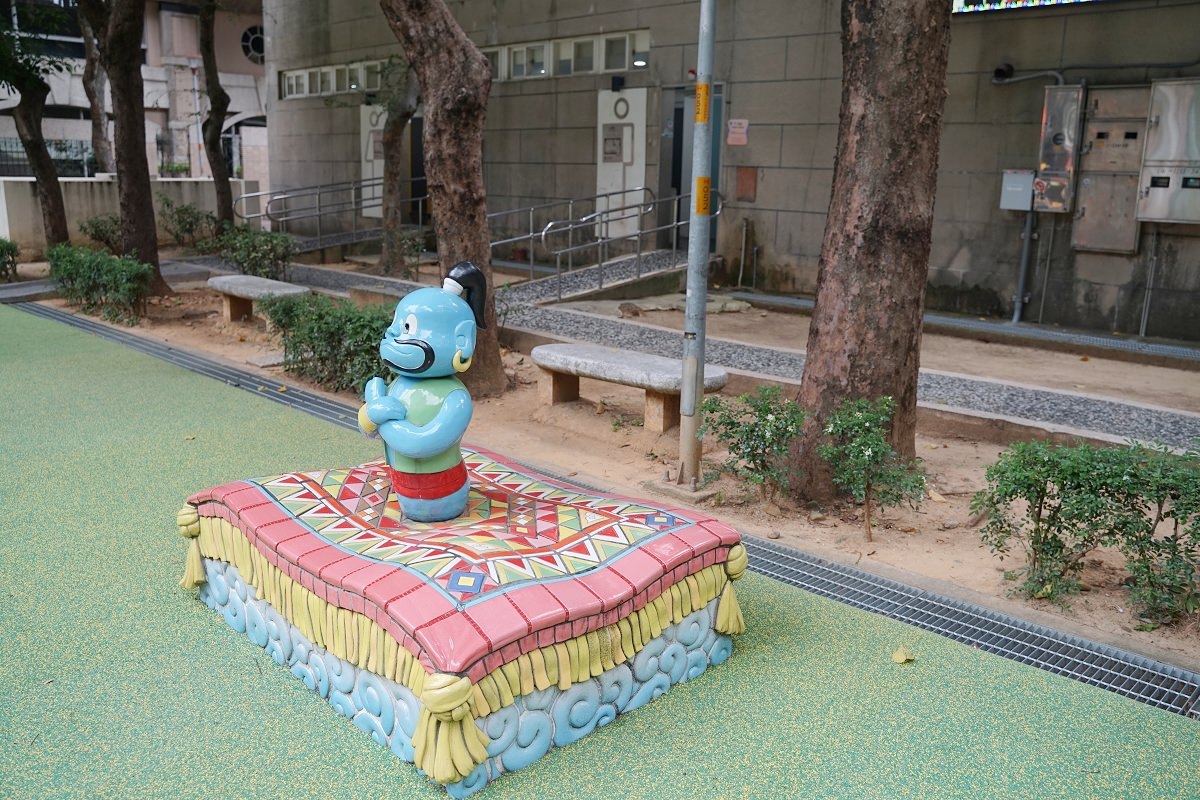 【桃園藝文特區親子景點推薦】阿拉丁神燈主題公園 沙坑/攀爬架/盪鞦韆/兒童遊樂場 同安親子公園