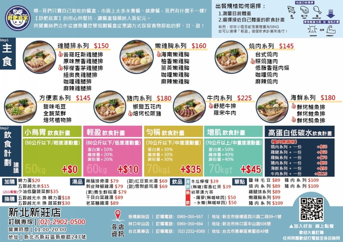 【新莊健康餐盒推薦】全台唯一與營養師合作總熱量控管規劃餐盒 舒肥底家(營養師的理想餐盒)新北新莊店
