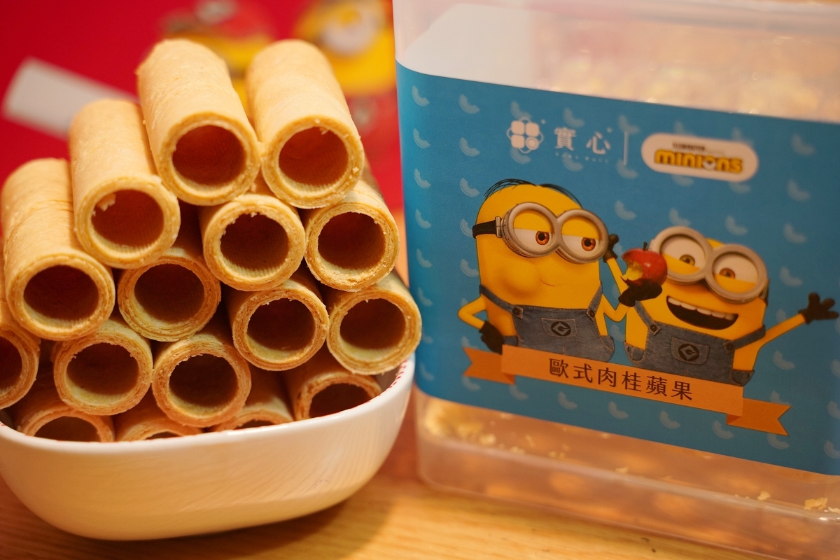 【實心蛋捲禮盒推薦】台中十大伴手禮/台灣百大糕餅/亞太十大伴手禮 小小兵聯名粹蛋捲禮盒 - 第5張圖 【實心蛋捲禮盒推薦】台中十大伴手禮/台灣百大糕餅/亞太十大伴手禮 小小兵聯名粹蛋捲禮盒