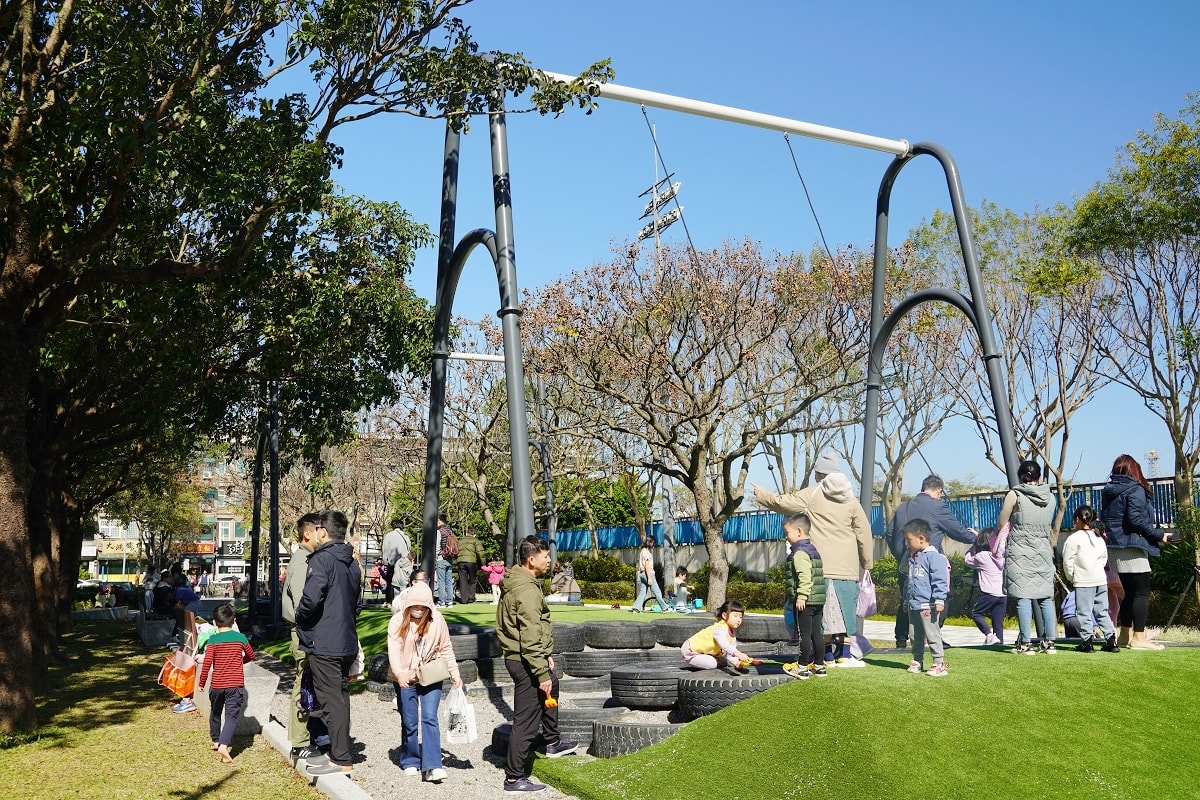 【龍潭親子公園推薦】龍潭首座旗艦共融公園 勝利女神飛彈與雲霧攀爬網超好玩 龍潭運動公園