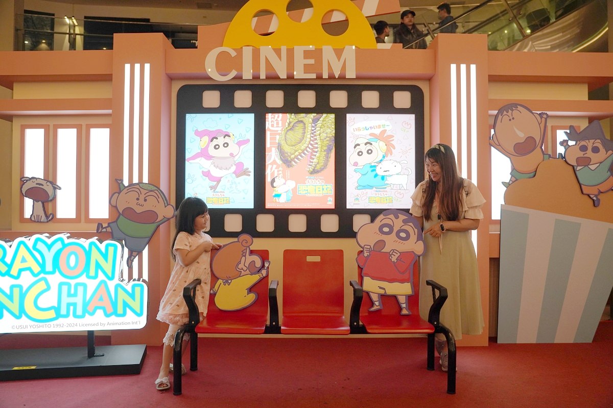 【MITSUI OUTLET PARK 林口】蠟筆小新動感夏日大作戰 這夏林口超好玩 1F戶外區中央廣場
