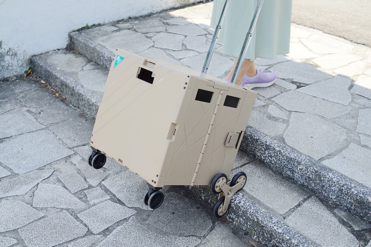 【折疊手拉車推薦】家家戶戶必備買菜野餐好工具 收納方便省空間 青禾坊特仕爬梯餐桌版折疊手拉車