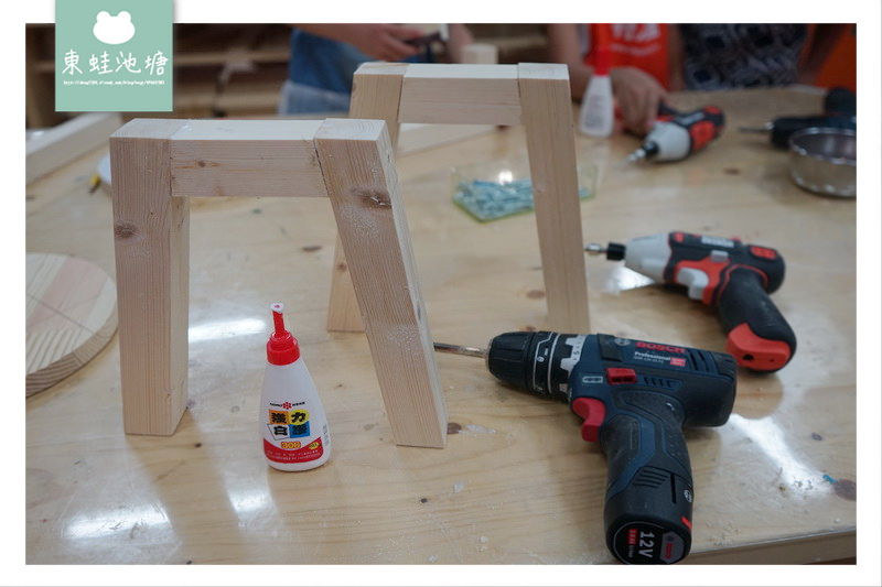 【桃園南崁木工手作教學】特力屋手創空間 親子 DIY 小圓凳