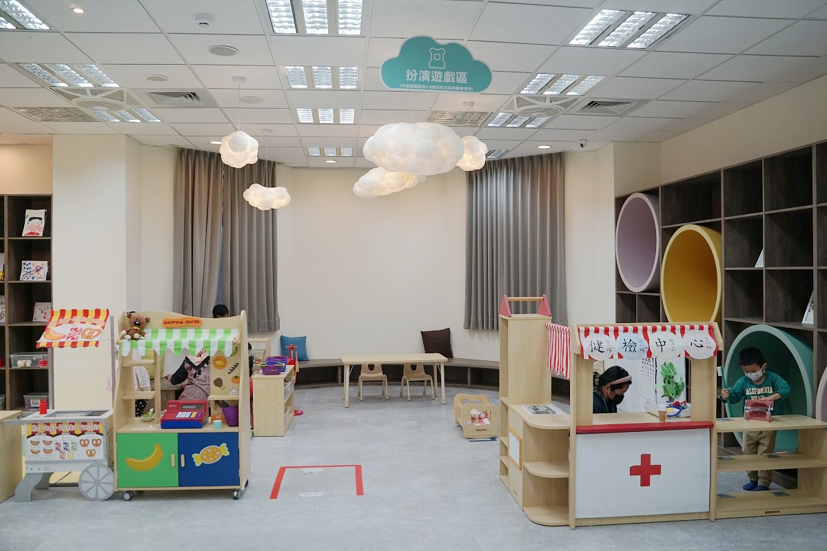 【內壢親子景點推薦】內壢社福館小孩放電好去處 一二樓超大兒童遊戲區 中壢內壢親子館