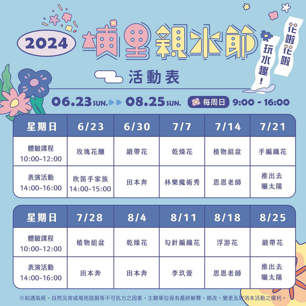 【南投埔里玩水景點推薦】2024埔里親水節埔里花啦花啦玩水趣 植物體驗課程/精彩表演活動 桃米親水公園