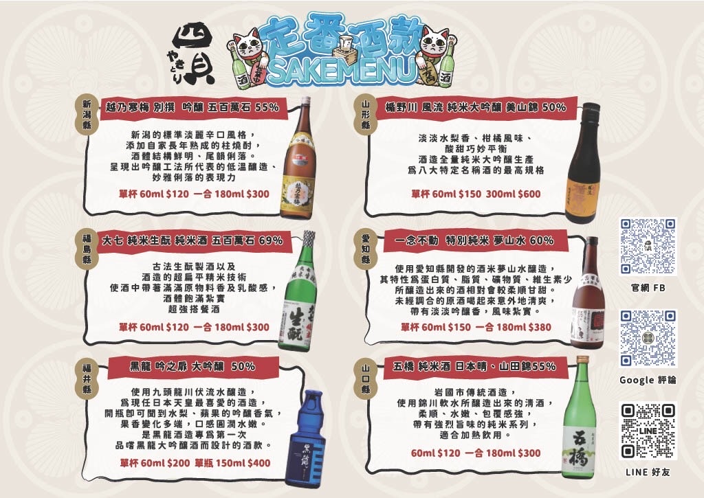 【永和居酒屋推薦】國際唎酒師+國際日本酒講師 捷運永安市場站聚餐首選 四貝串燒居酒屋