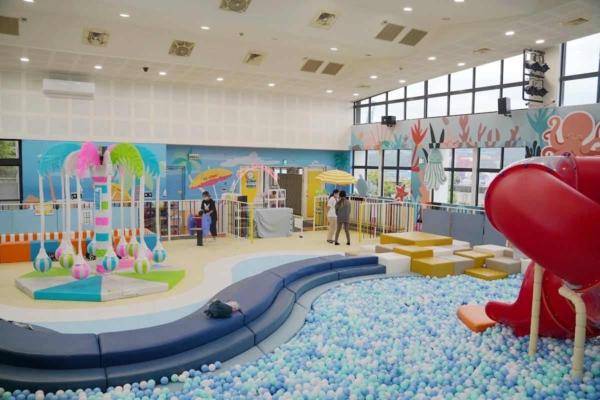 【基隆兒童遊戲區推薦】離基隆市區最近兒童樂園 海洋主題燈塔球池 基隆市中正室內兒童樂園