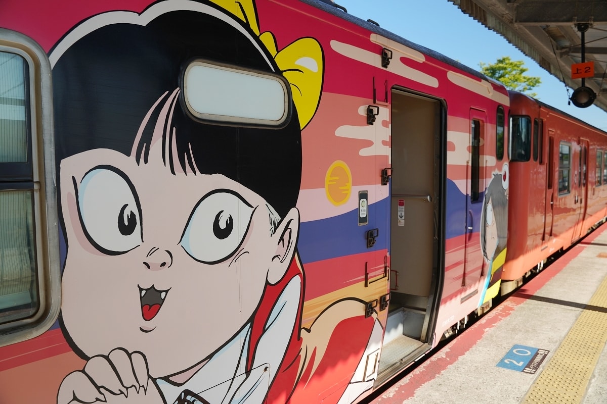 【JR境線鬼太郎列車】JR米子站⮂JR境港站 鬼太郎主題彩繪電車 鳥取島根知名觀光景點插畫 - 第5張圖 【JR境線鬼太郎列車】JR米子站⮂JR境港站 鬼太郎主題彩繪電車 鳥取島根知名觀光景點插畫
