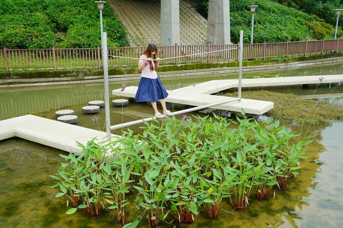 【陽明公園兒童遊樂場】桃園區最大旗艦共融式公園 全齡共融桃氣猿奇境 桃園埤塘文化生態水池