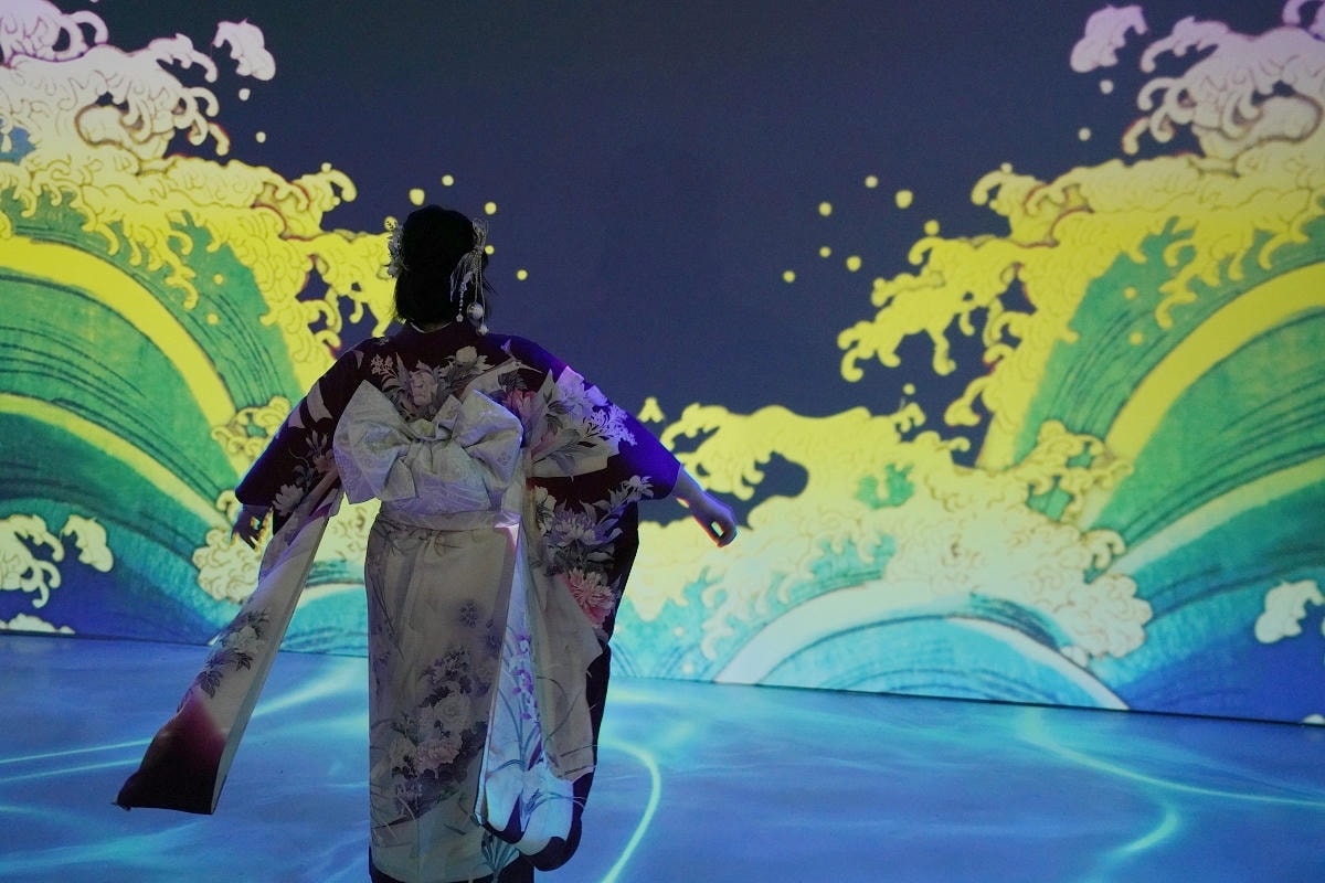 【會動的浮世繪展 日本藝術絕代之華台北站】唯美炫目投影映射技術 松山文創園區一號倉庫
