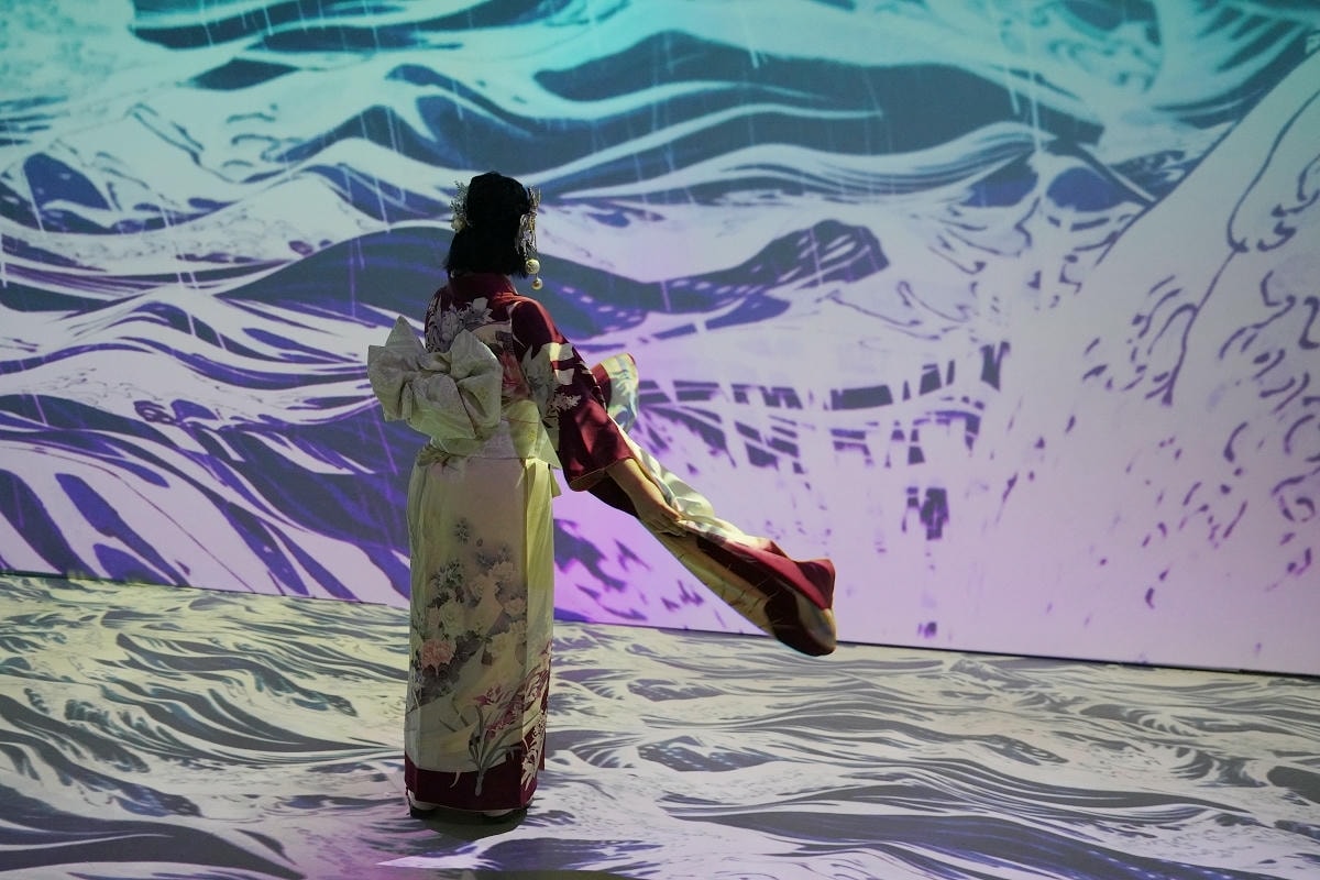 【會動的浮世繪展 日本藝術絕代之華台北站】唯美炫目投影映射技術 松山文創園區一號倉庫