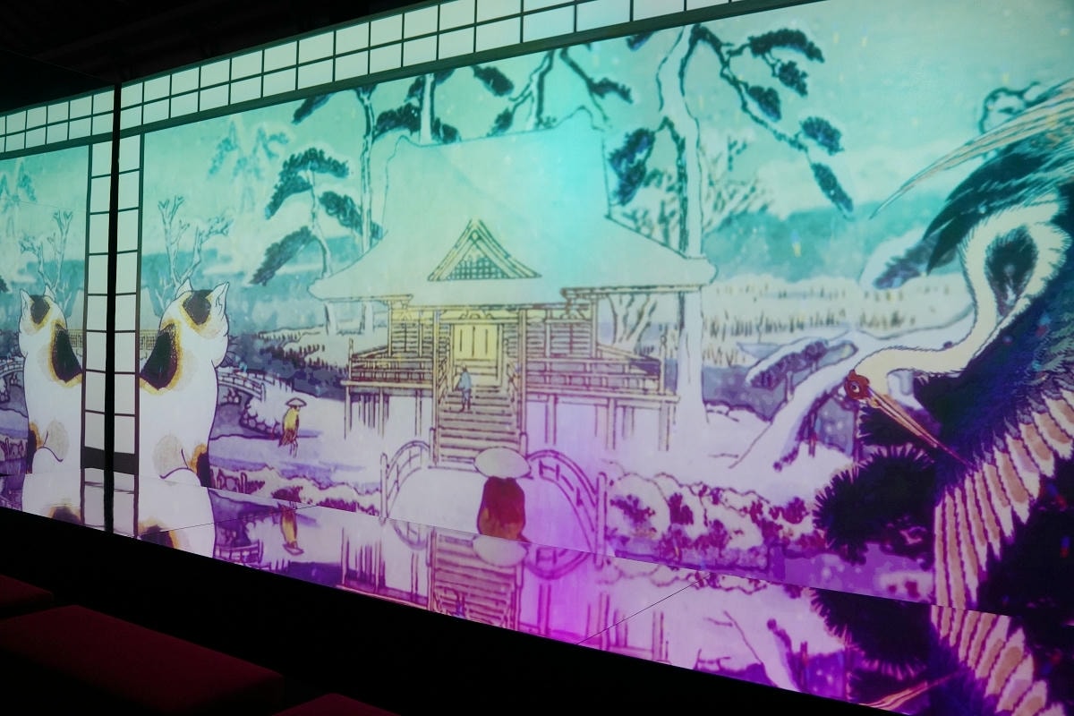 【會動的浮世繪展 日本藝術絕代之華台北站】唯美炫目投影映射技術 松山文創園區一號倉庫