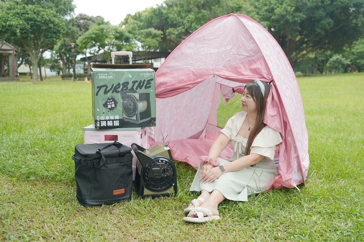 【SANSUI山水疾風擺頭渦輪扇】夏季必備露營首選 三段風速+270度廣角 可攜式露營風扇