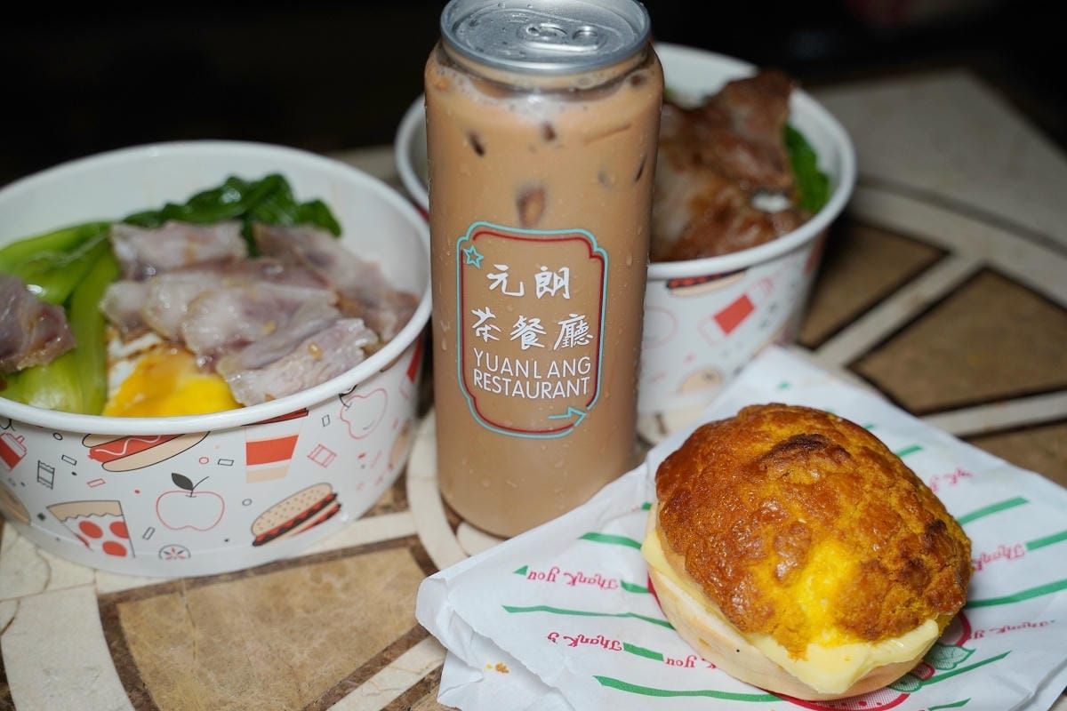 【內壢元朗茶餐廳】八九美食廣場外帶專門店 美味必點豬扒餐肉蛋飯/叉燒蛋飯/凍鴛鴦/菠蘿油